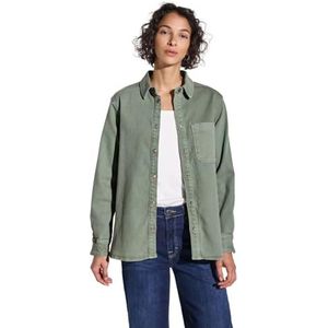STREET ONE A212602 Survêtement en jean pour femme, olive douce, délavé, 46, Olive doux délavé, 48