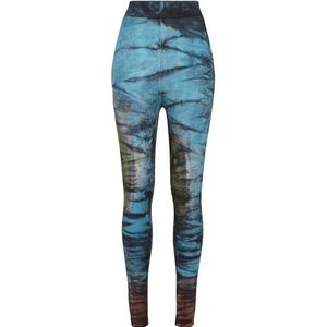 Urban Classics Dameslegging met hoge tailleband van katoen, zwart.