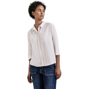 Street One A345122 Damesblouse van zacht corduroy, Lucid White