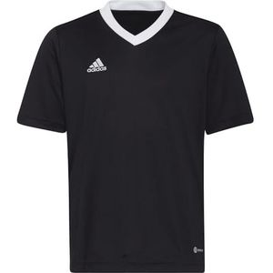 adidas Entrada T-shirt 22 met korte mouwen, zwart.