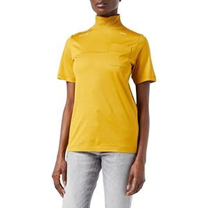 G-STAR RAW, Dames Top Mock Neck Graphic Pocket, Geel (Yellow C539-500)