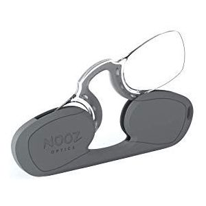 NOOZ - Gemengde leesbril zonder beugels - Altijd binnen handbereik - Rechthoekig 6 kleuren 5 dioptrieën, grijs.