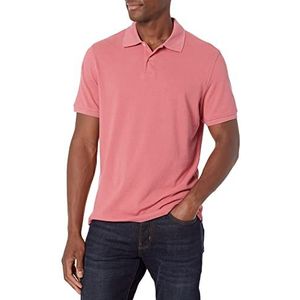 Amazon Essentials Poloshirt van katoenen piqué voor heren, slim fit, vervaagd rood, maat S