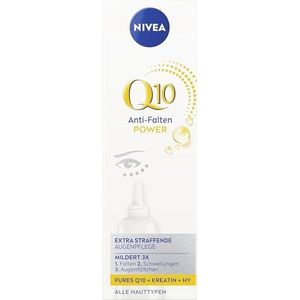 NIVEA Q10 Power Extra verstevigende oogcrème tegen rimpels, verlicht rimpels en zwellingen, verstevigende vochtinbrengende crème met Q10, creatine en hyaluronzuur (15