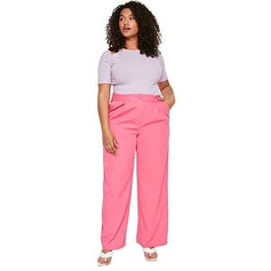 TRENDYOL Grote maat grote maat broek damesbroek (1 stuk), Fuchsia