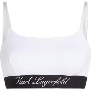 KARL LAGERFELD Hotel Karl Scoop Back Bralette Bra voor dames, Wit