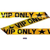 Folat - Barrier Tape VIP-15 m lange slinger, 22559, goud/zwart, eenheidsmaat