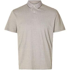 Selected Homme Slhleroy Ss Polo Noos Poloshirt voor heren, Morel