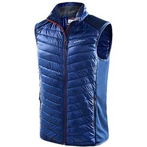 Black Crevice Hybride vest voor heren, sportvest voor heren in verschillende kleuren en maten, outdoorvest voor heren, isolerend en ademend vest voor heren met opstaande kraag, mouwloos vest, Blauw