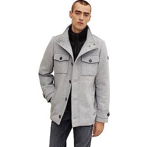 TOM TAILOR 30507 wollen herenjas Light Stone Grey Wool Twill 3XL, 30507 - Light Stone Grey Wool Twill