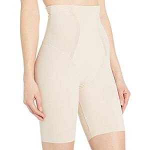 Maidenform Firm Foundations-Hi-Waist Thigh Slimmer Slanke Panty voor dames, beige (latte lift), L, Beige (latte lift)