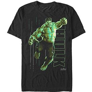 Marvel Hulk Glow Organic T-shirt met korte mouwen uniseks, zwart.