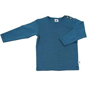 Leela Cotton Shirt met lange mouwen, oker T-shirt voor kinderen, uniseks, Donau blauw