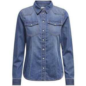 ONLY Onlalex spijkershirt voor dames, medium denim blauw 2, XL, Medium Denim Blauw 2