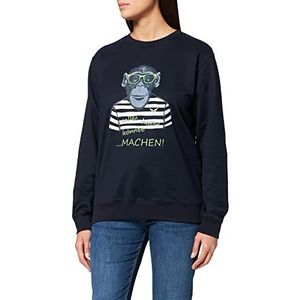 Trigema sweatshirt dames, Navy Blauw