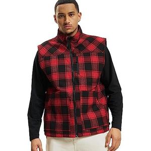 Lumber vest, rood/zwart, 7XL, Rood/Zwart