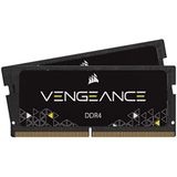 Corsair CMSX32GX4M2A2666C18 Vengeance 32GB 2x16GB DDR4 2666Mhz 204 Pin SODIMM Performance Notebook Memory Kit, zwart