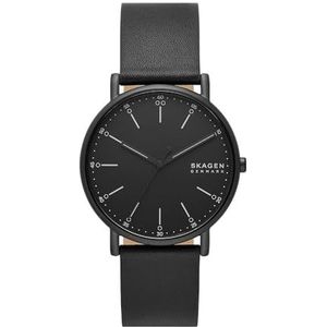 Skagen Heren analoog kwarts horloge met roestvrijstalen armband SKW6902, zwart, zwart.