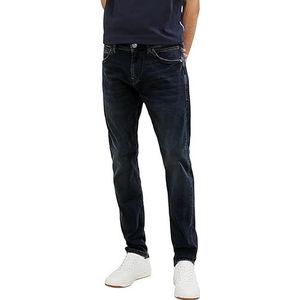 TOM TAILOR Troy Slim heren jeans, 10170 - Blue Black Denim, 29W/32L, 10170 - blauw zwart denim