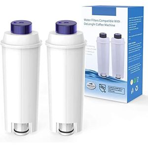 Waterfilter voor Delonghi DLSC002 Aihomego DLSC002 koffiezetapparaat met actieve koolontharder, ECAM, ESAM, ETAM, BCO, EC filter (2 stuks)