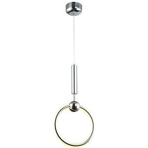 Homemania 80213-02-PB1-CR hanglamp Dario voor plafondlamp woonkamer bureau lamp hanger chroom metaal 31 x 12 x 110 cm