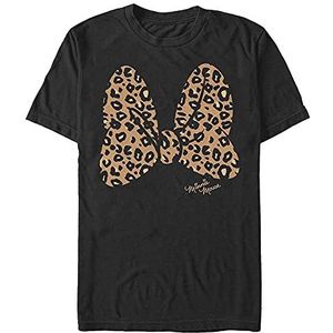 Disney T-shirt à manches courtes Mickey Classic Animal Print Bow Organic, Noir, XL
