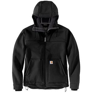 Carhartt Super Dux™ Relaxed Fit Sherpa-lined Active Jac Coat Bonded Chore Coat Heren, zwart.