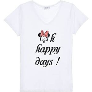 Disney MinnieMouse T-shirt voor dames, wit, normaal, wit, maat M, Wit.