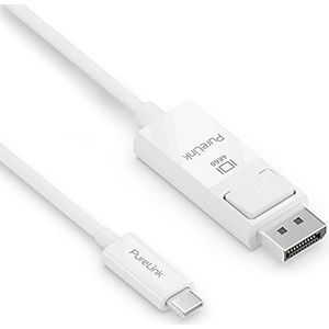 PureLink USB-C naar DisplayPort kabel 4K Ultra HD 60Hz met vergulde stekkers, wit, 2 m