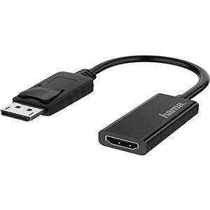 Hama 00200335 DisplayPort/HDMI-adapter [1 x UK-stekker - 1 x DisplayPort mannelijk] zwart