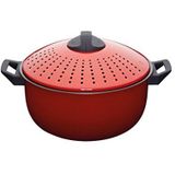 Pastapan, 25.5 CM, 4 L, Carbonstaal, Non-Stick, Rood - KitchenCrafts-sWorld of Flavours
