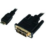 LogiLink CHM002 Mini HDMI naar DVI-D kabel 1 m