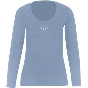 TRIGEMA T-shirt à manches longues avec strass, Bleu nacré, XXL