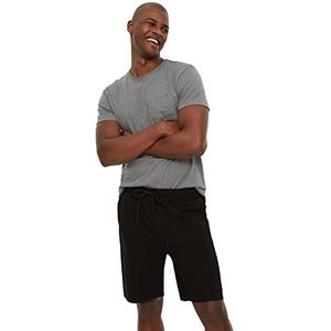 Trendyol Casual shorts voor heren met normale pasvorm, zwart.