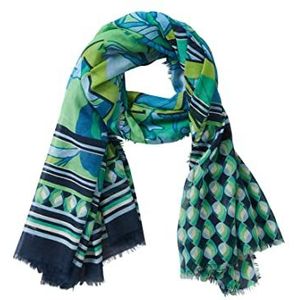 Betty Barclay Sjaal voor dames met blauw/groene print, ACC, blauw, ACC, Blauw