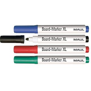 MAUL Whiteboard-marker ""XL"", brede ronde punt, 2-2,5 mm, 4 stuks, 6382799