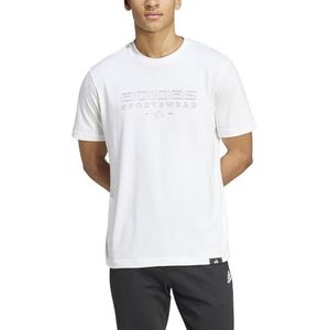 adidas Homme TECH LINEAR GRAPHIC TEE, WHITE, XL