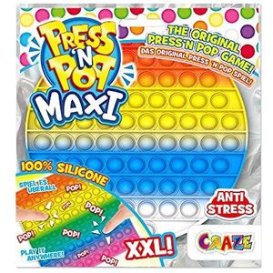 CRAZE Press N Pop anti-stress speelgoed Pop IT rond meerkleurig XXL fidget speelgoed voor jongens, meisjes en volwassenen