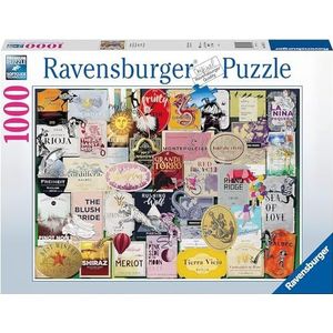 Ravensburger Puzzel 1000 stukjes, wijnetiketten, Jigsaw puzzel voor volwassenen, puzzel Ravensburger - hoogwaardige print