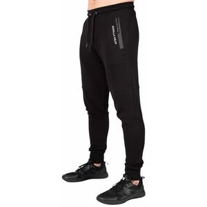 Gorilla Wear Newark Pants - Zwart - Bodybuildung Fitness Sport - Comfortabele joggingbroek - Katoen en polyester - Voor heren en jongens - Dagelijks logo, zwart.