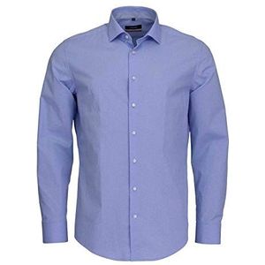 Seidensticker Slim Fit lange mouwen met spread-Kent kraag gemakkelijk te strijken, gestippeld-100% katoen hemd zakelijk, blauw (lichtblauw 11), 38 (maat fabrikant: 36) heren, blauw (lichtblauw 11), 38, blauw (lichtblauw 11)