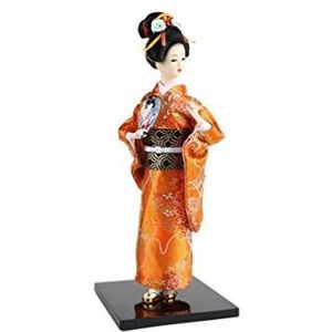 lachineuse Japanse pop van oranje kimono