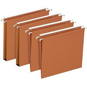 Elba - 400126812 set van 25 hangmappen voor lade, afstand 39, U-bodem, 30 mm, buitenformaat 37,1 x 24, oranje