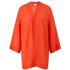 s.Oliver 2142760 Damesvest met gebreid patroon, 25 W - Oranje