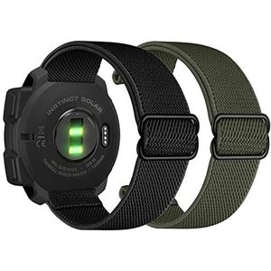 YOOSIDE 22 mm elastische lus horlogeband voor Garmin Instinct 2 zonne-energie, elastisch nylon ultralichte zachte polsband met gesp voor instinct tactische / instinct tij /instinct esports, 22mm