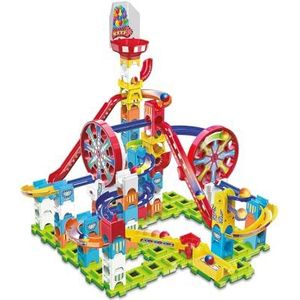 VTech - Marble Rush, elektronisch kogelcircuit Adventure Park Challenge L300E, bouwspel, 96 delen, 10 ballen, cadeau voor kinderen vanaf 4 jaar - inhoud in het Frans