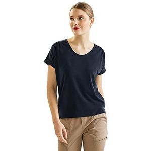 Street One A319480 T-shirt voor dames met korte mouwen, Donkerblauw