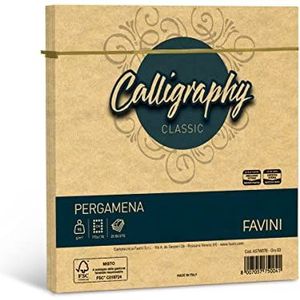 Favini Calligraphy Pergamena enveloppen 90 g/m², goudkleurig, 17 x 17 cm, 25 stuks