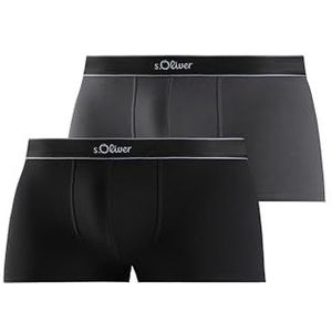 s.Oliver Lot de 2 boxers pour homme, Noir + gris., XL