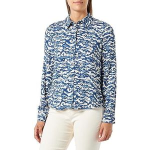 s.Oliver Blouse met lange mouwen dames blouse met lange mouwen, Blauw, meerkleurig 57A1